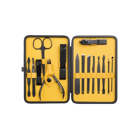 Akol Care Manicure set, 15 pcs (Yellow) AK-MANI-YLW-15
